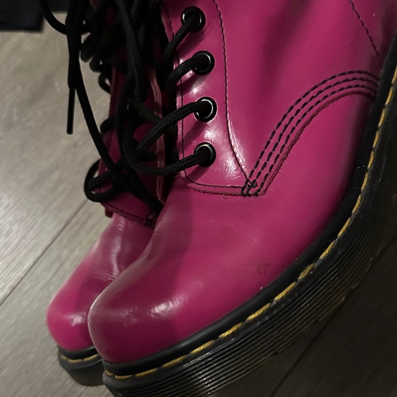 Dr. Martens Fuchsia Combat Boots - Picture 5 of 7